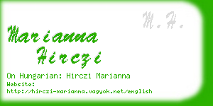 marianna hirczi business card